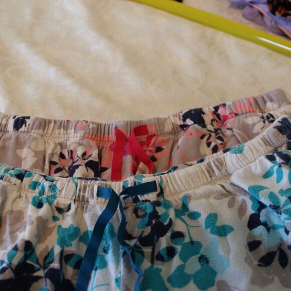 New Directions Intimates Cotton Flannel Floral Drawstring Lounge Pants XL 2 pair - Picture 16 of 16